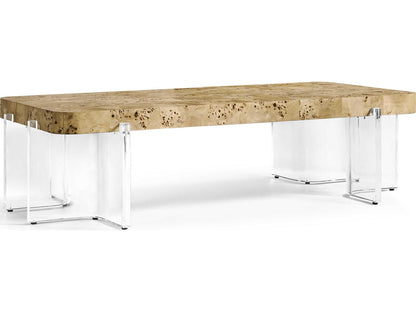 Water Veil Rectangular Natural Mappa Burl Coffee Table