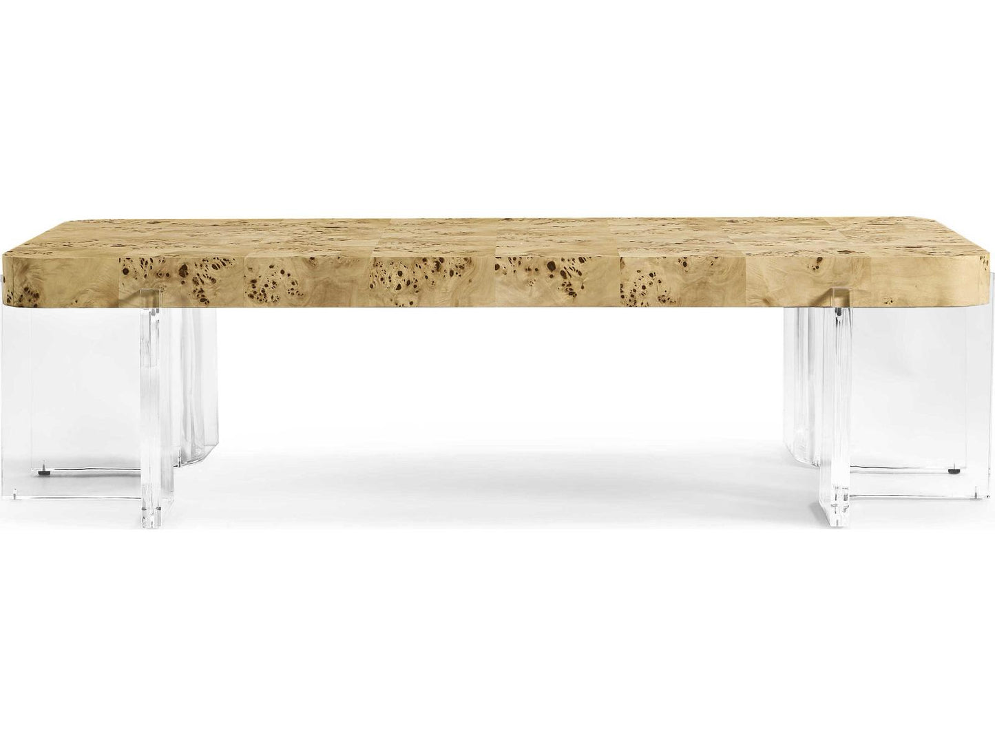Water Veil Rectangular Natural Mappa Burl Coffee Table