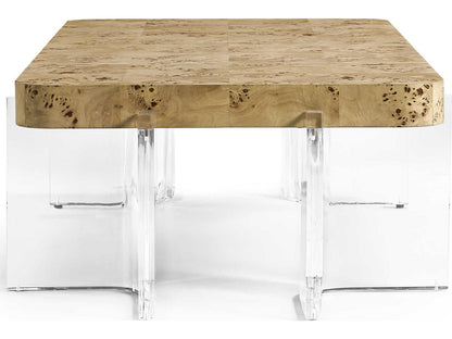 Water Veil Rectangular Natural Mappa Burl Coffee Table