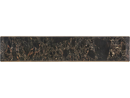 JC Modern Nova Rectangular Marble Industrial Bronze Console Table
