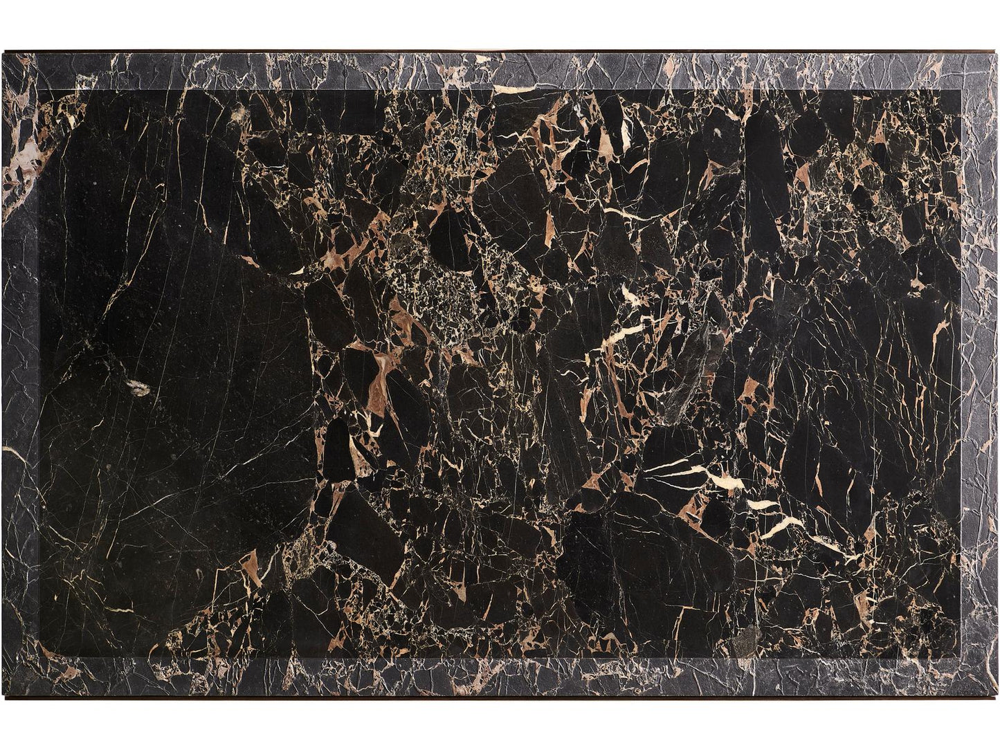 JC Modern Nova Rectangular Marble Coffee Table Industrial Bronze