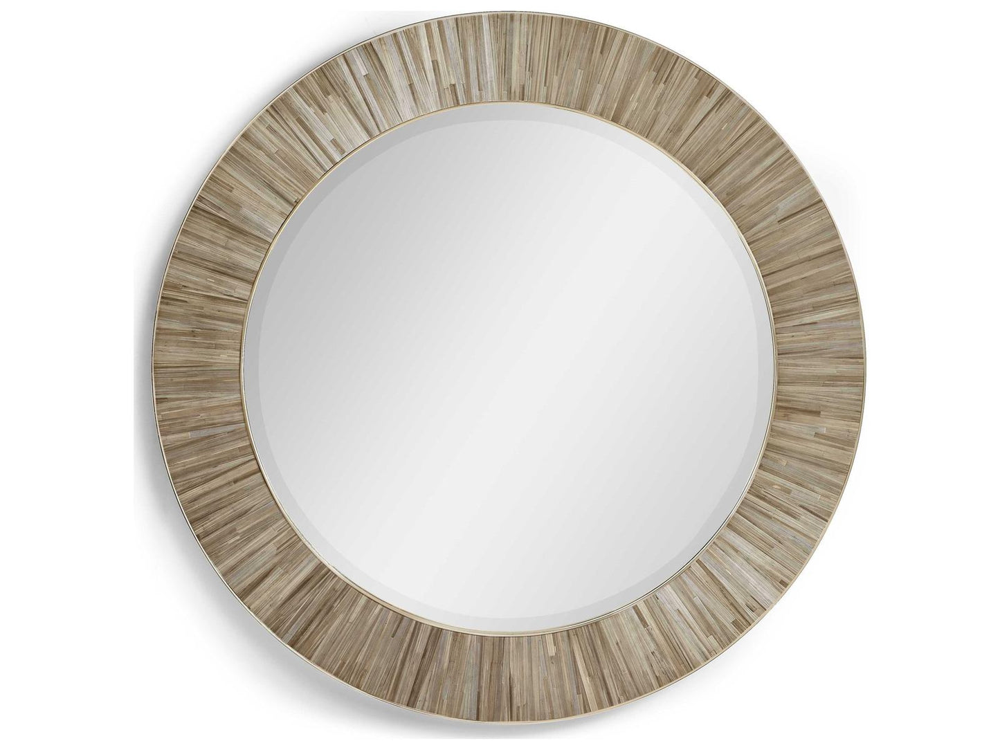 Jc Modern Oak Wood Natural Straw Sideboard and Mirror Set
