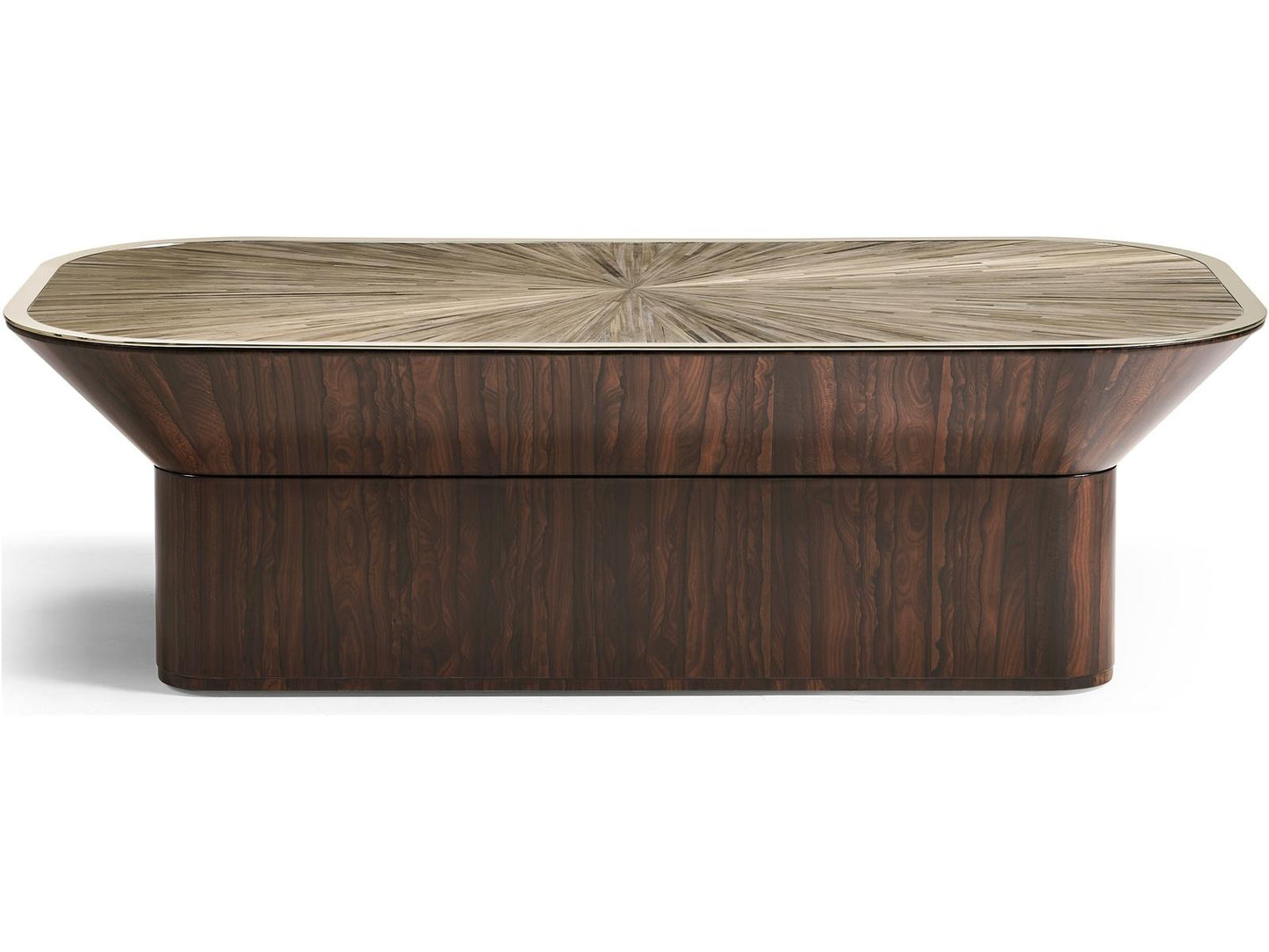 JC Modern Rectangular Wood Natural Straw Coffee Table