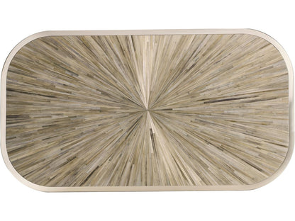 JC Modern Rectangular Wood Natural Straw Coffee Table
