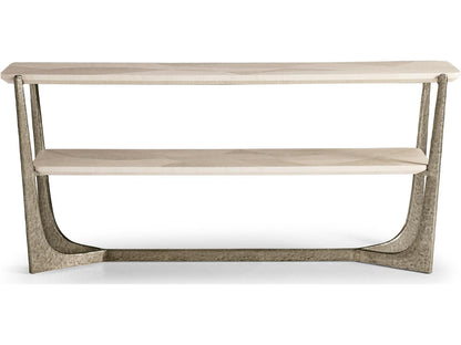 Tidepool Rectangular Wood Console Table in Natural Dyed Koto