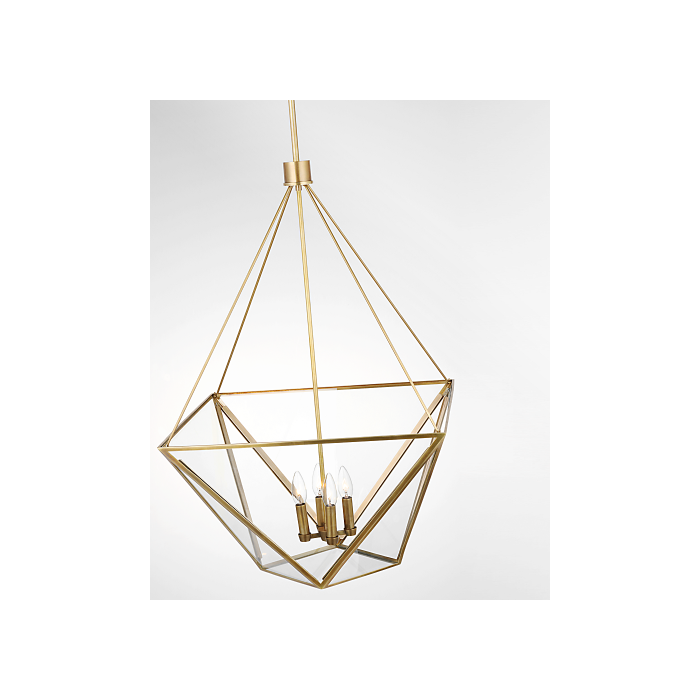 Lorino Large Lantern with Clear Glass