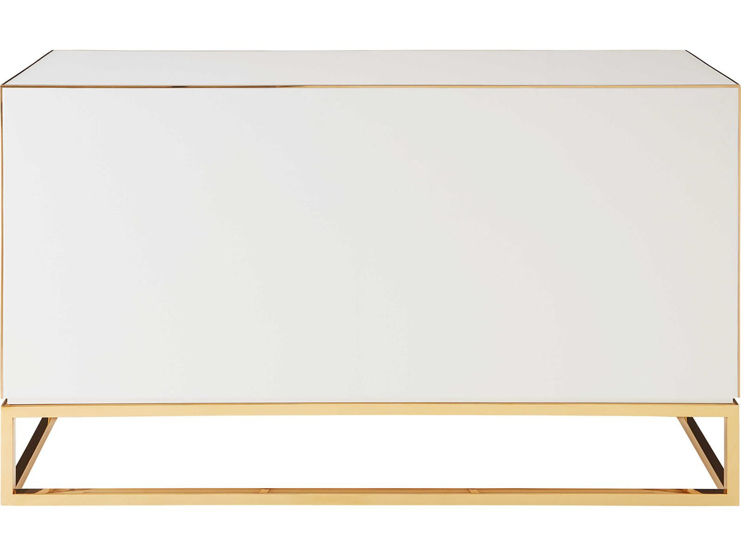 Chambeige 58-Inch Sideboard with Mirrored Glass and Polished Brass
