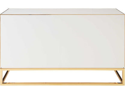 Chambeige 58-Inch Sideboard with Mirrored Glass and Polished Brass