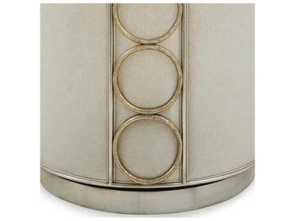 Bangle Cream Fabric Swivel Accent Chair