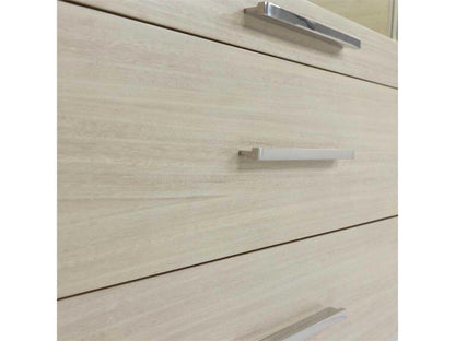 Beachside Nine-Drawer Dresser in Ivory with Glass Top