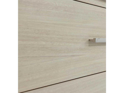 Beachside Nine-Drawer Dresser in Ivory with Glass Top