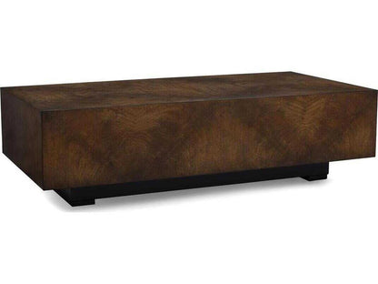 Chelsea Rectangle Coffee Table Walnut Curl Veneer with Ebony Base