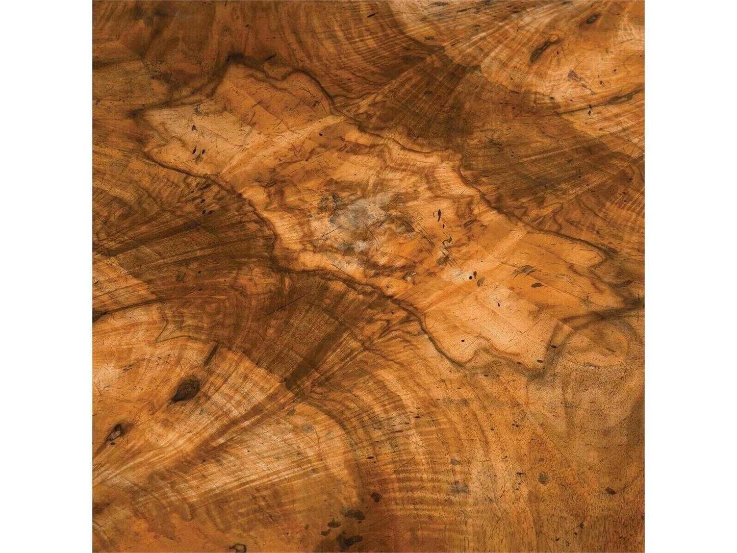 Chelsea Rectangle Coffee Table Walnut Curl Veneer with Ebony Base