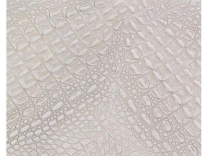 Kano Square Resin White Coffee Table with Crocodile Pattern