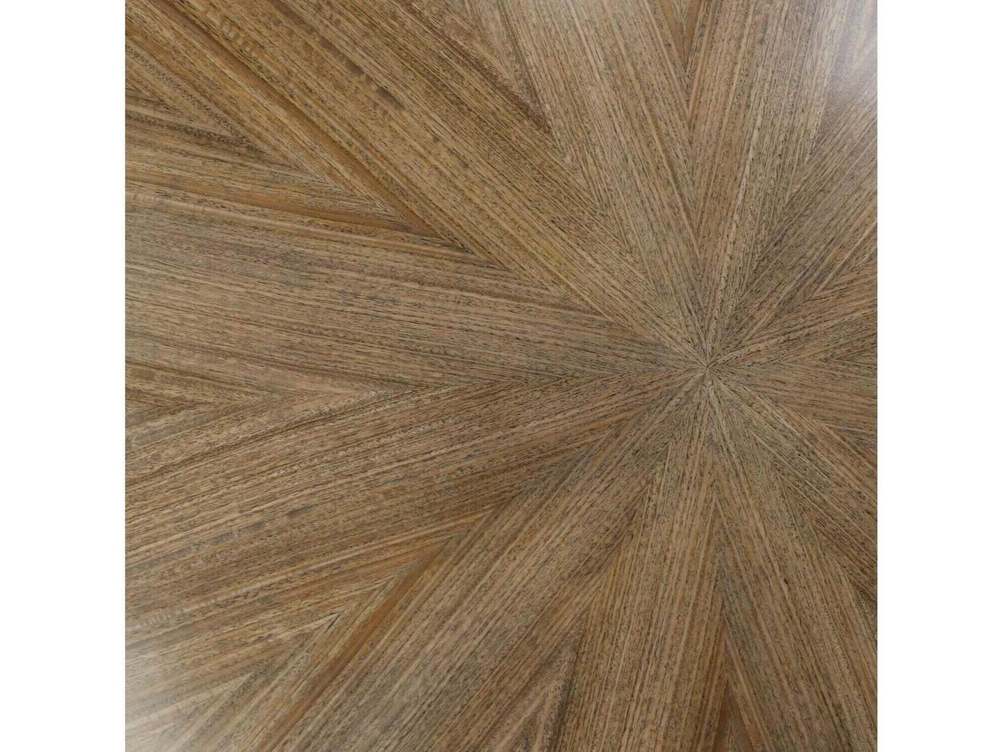 Revolve Round Wood Tristan Coffee Table with Polished Brass Accents