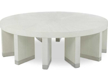 Revolve Round Wood Terra White Coffee Table