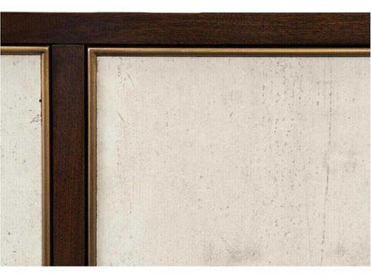 Mercia 4-Drawer 2-Door Credenza in American Black Walnut and Tiza Gesso