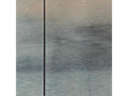 Carol Benson-Cobb Slated Four-Door Credenza with Silver Base
