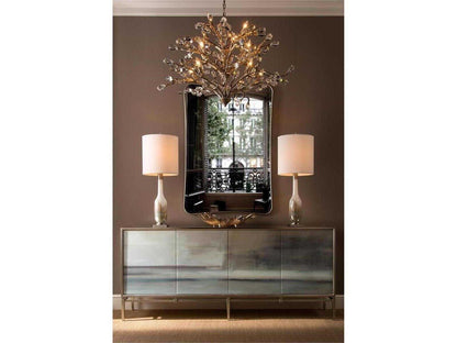 Carol Benson-Cobb Slated Four-Door Credenza with Silver Base