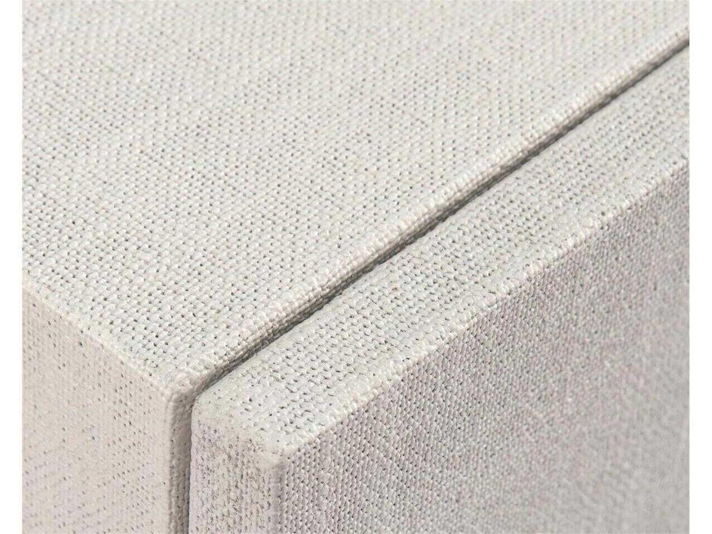 Martino 4-Door Sideboard in White Lacquer and Linen