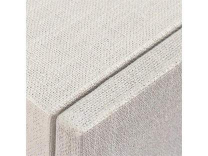 Martino 4-Door Sideboard in White Lacquer and Linen