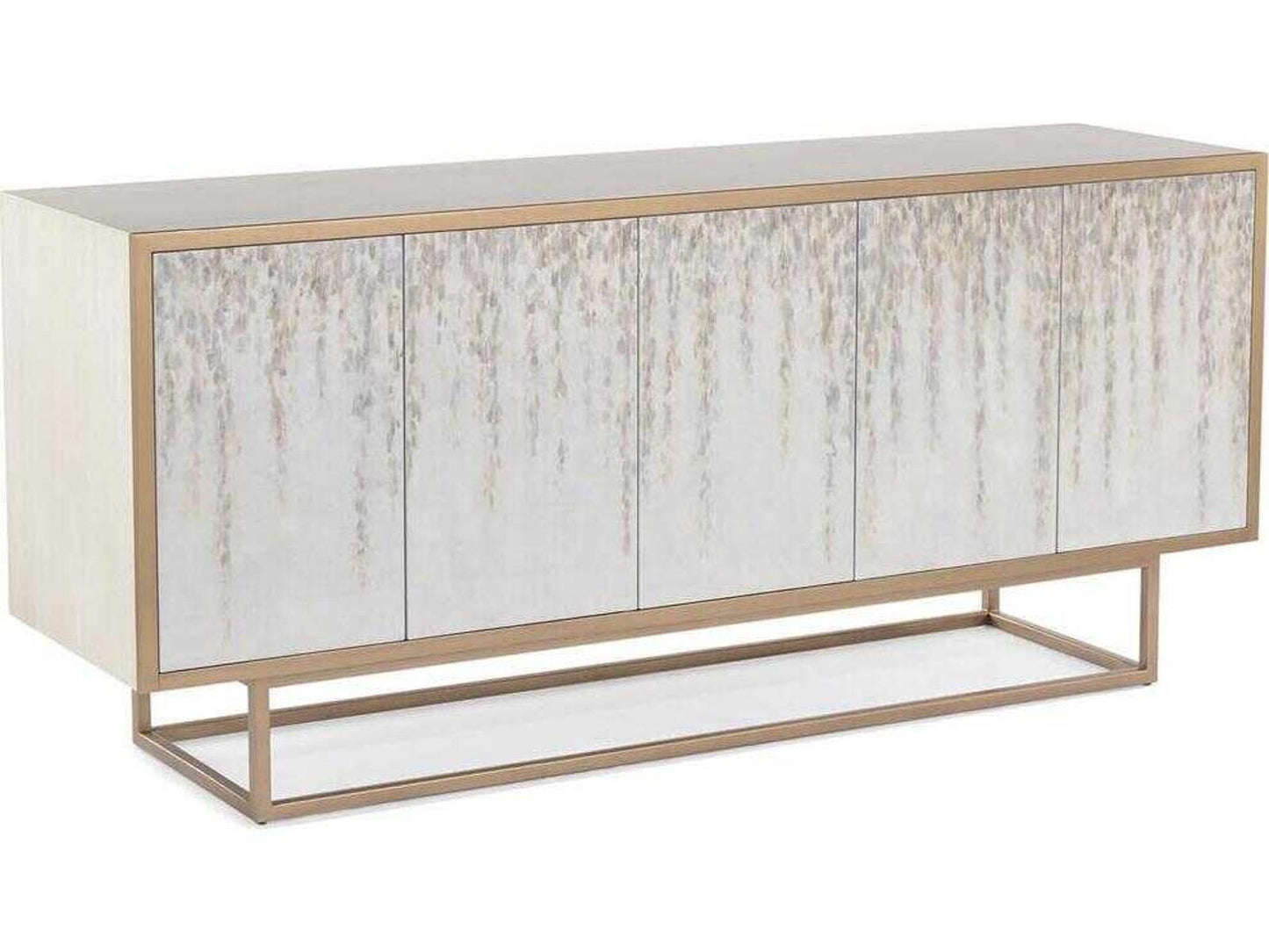 Ide Hill 5-Door Sideboard in Antique Beluga and Brushed Brass