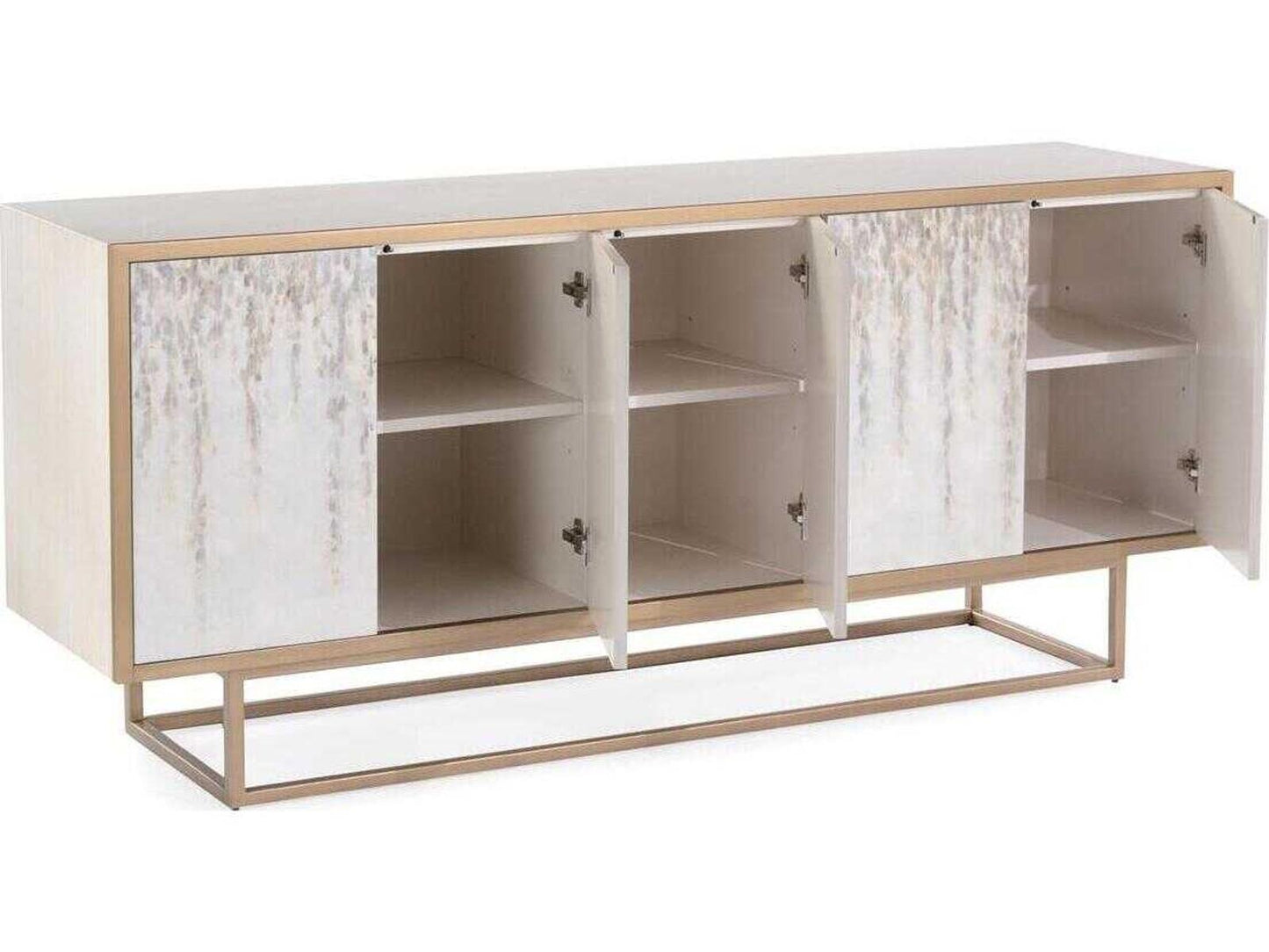 Ide Hill 5-Door Sideboard in Antique Beluga and Brushed Brass
