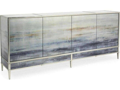 Shaye Rawson Spring Rain Sideboard with Mirror Top and Steel Base