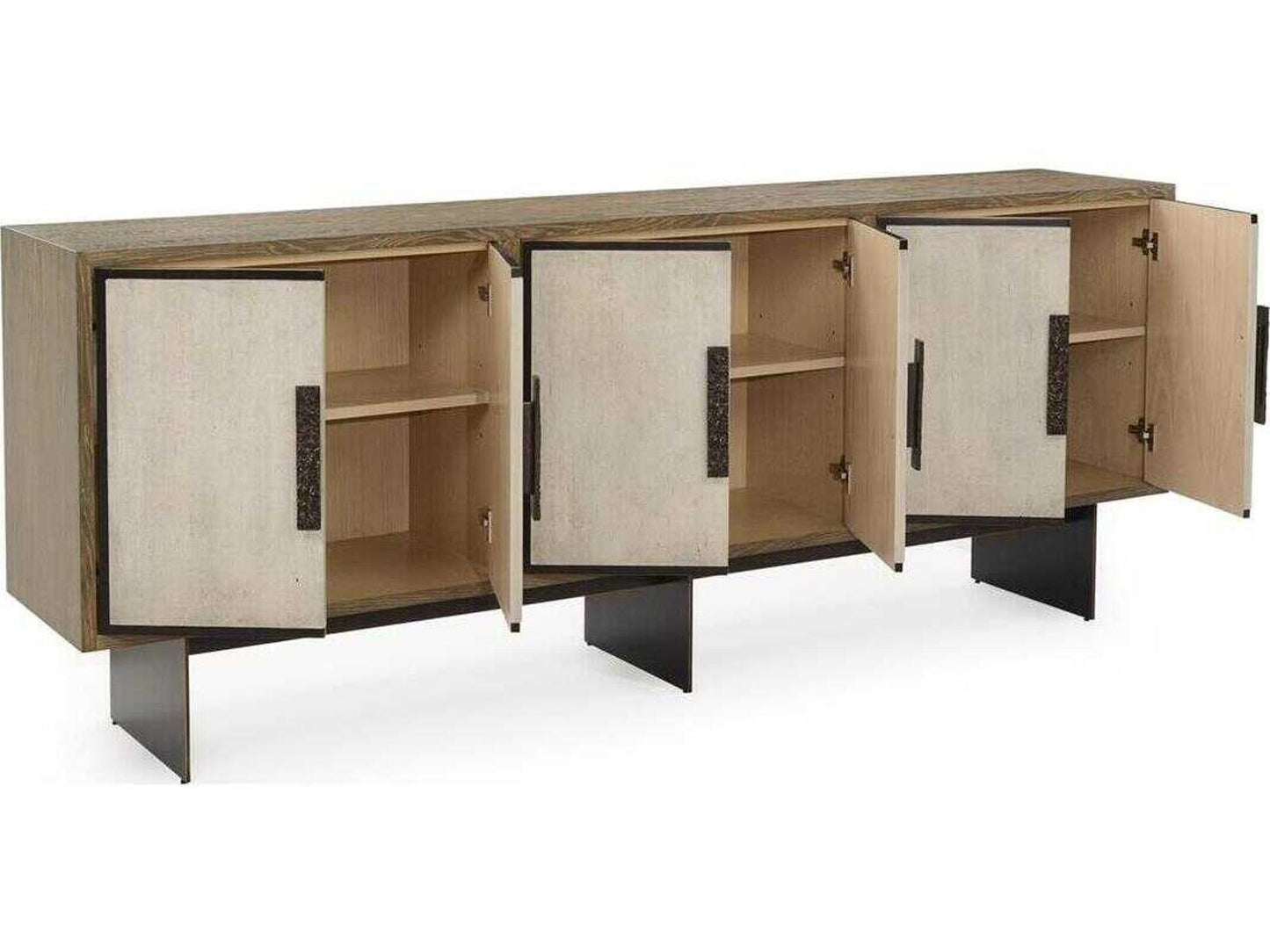 Mark McDowell Kaya 6-Door Credenza Sideboard with Driftwood Oak Finish