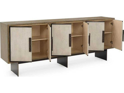 Mark McDowell Kaya 6-Door Credenza Sideboard with Driftwood Oak Finish