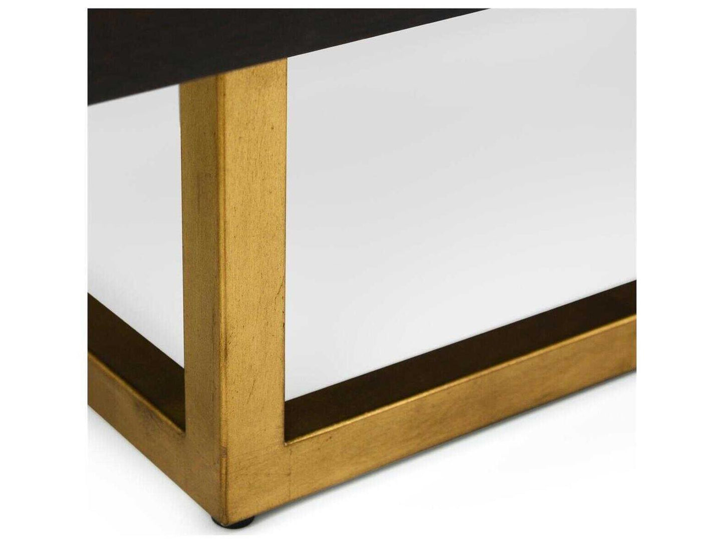 Mark McDowell Golden Valley 4-Door Credenza Walnut Wood Antique Gold