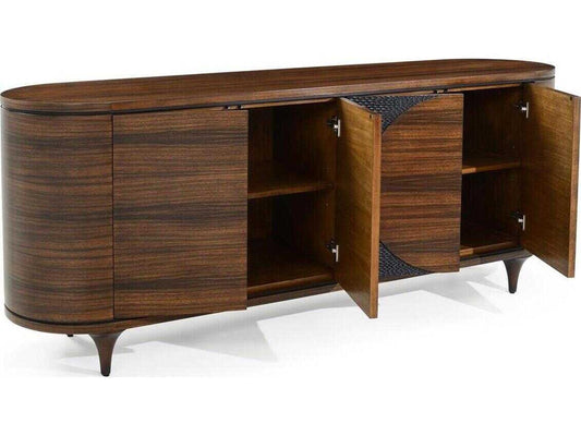 Hearthside 84 Inch Beech Wood Credenza Sideboard in Smokey Paldao