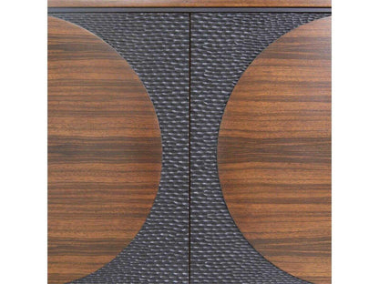 Hearthside 84 Inch Beech Wood Credenza Sideboard in Smokey Paldao