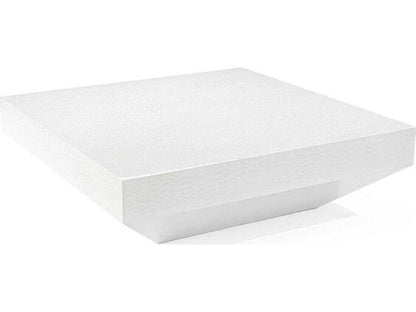Mark McDowell Dracaena Square Silver White Coffee Table