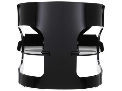 Joe Colombo Iconic PMMA Accent Chair in Opaque Black