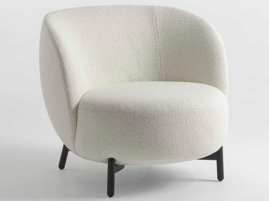 Lunam White Fabric Accent Armchair by Patricia Urquiola