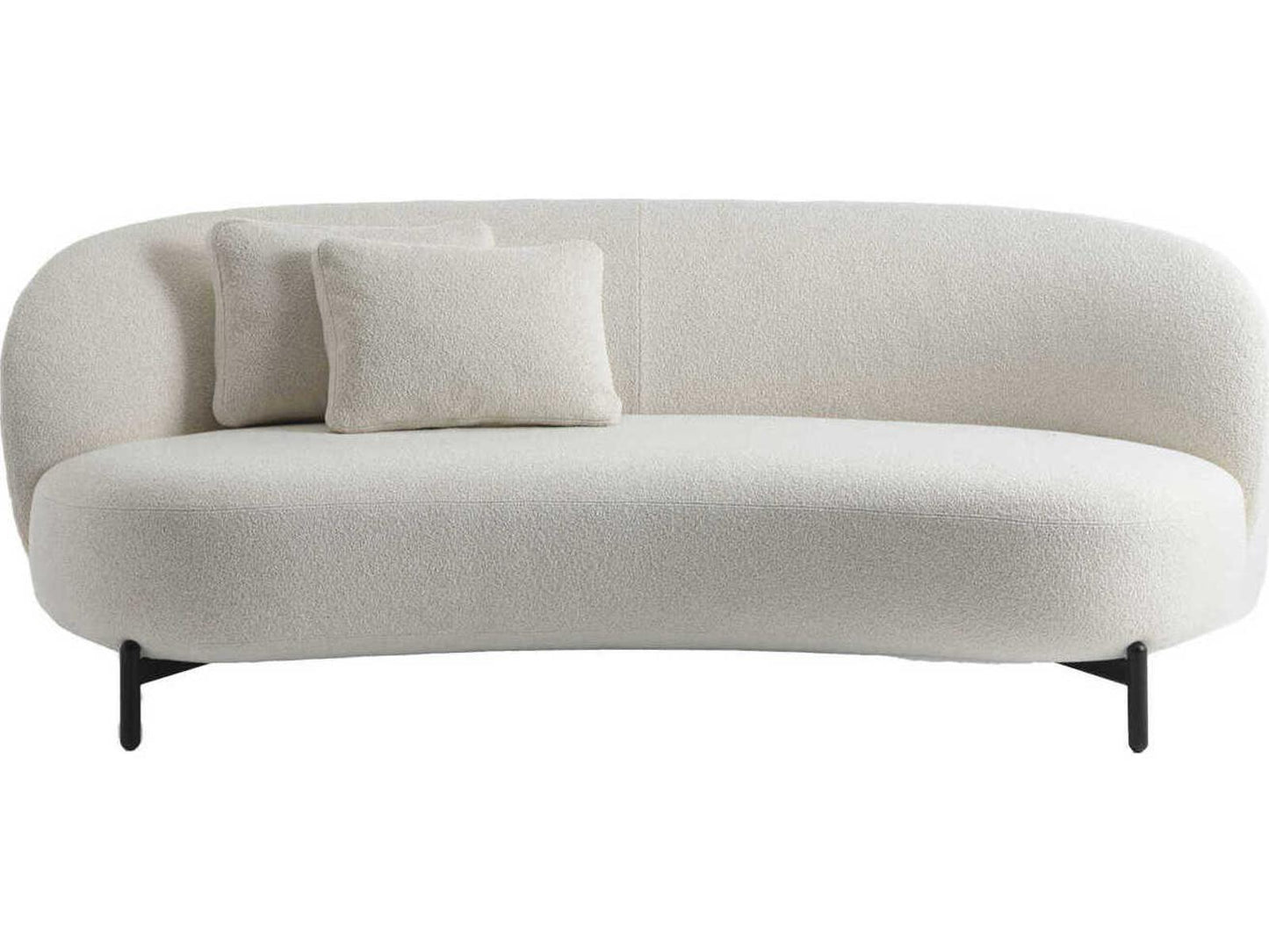 Lunam Orsetto White Upholstered Loveseat