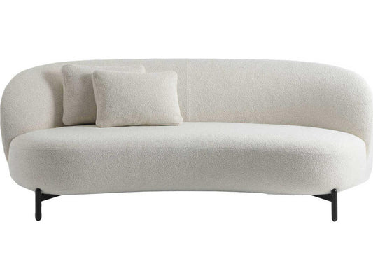 Lunam Orsetto White Upholstered Loveseat