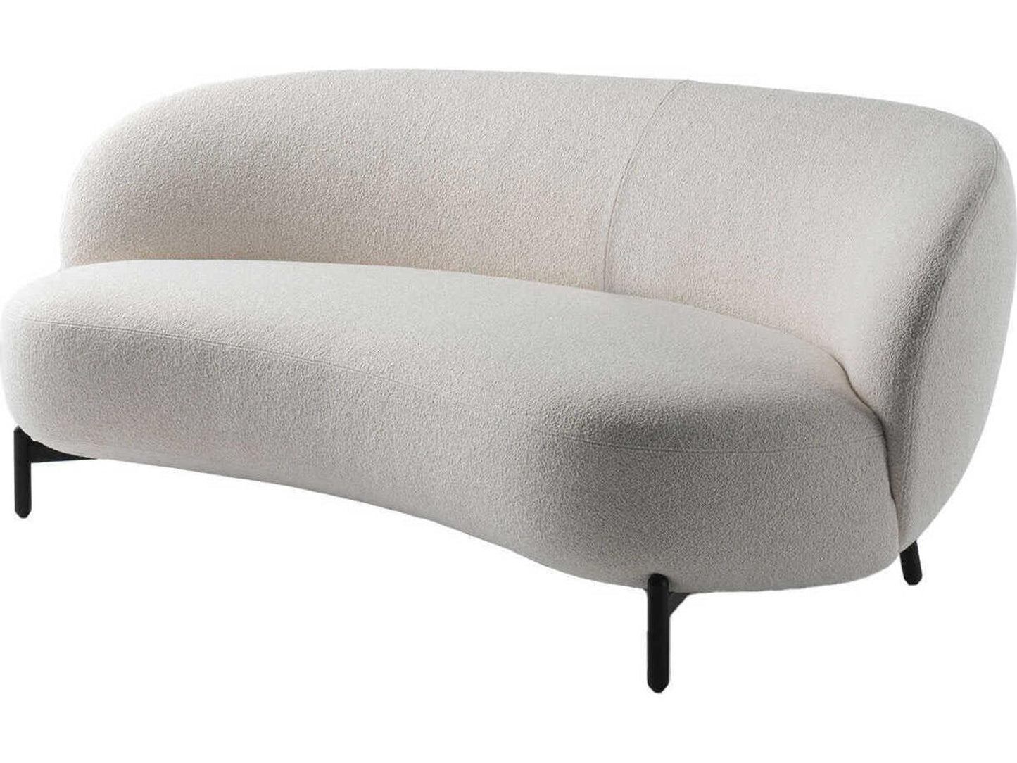 Lunam Orsetto White Upholstered Loveseat