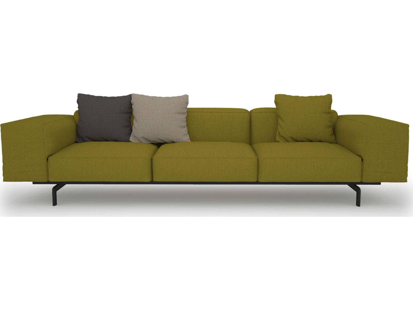 Largo 3-Seat Nilo Green Upholstered Sofa