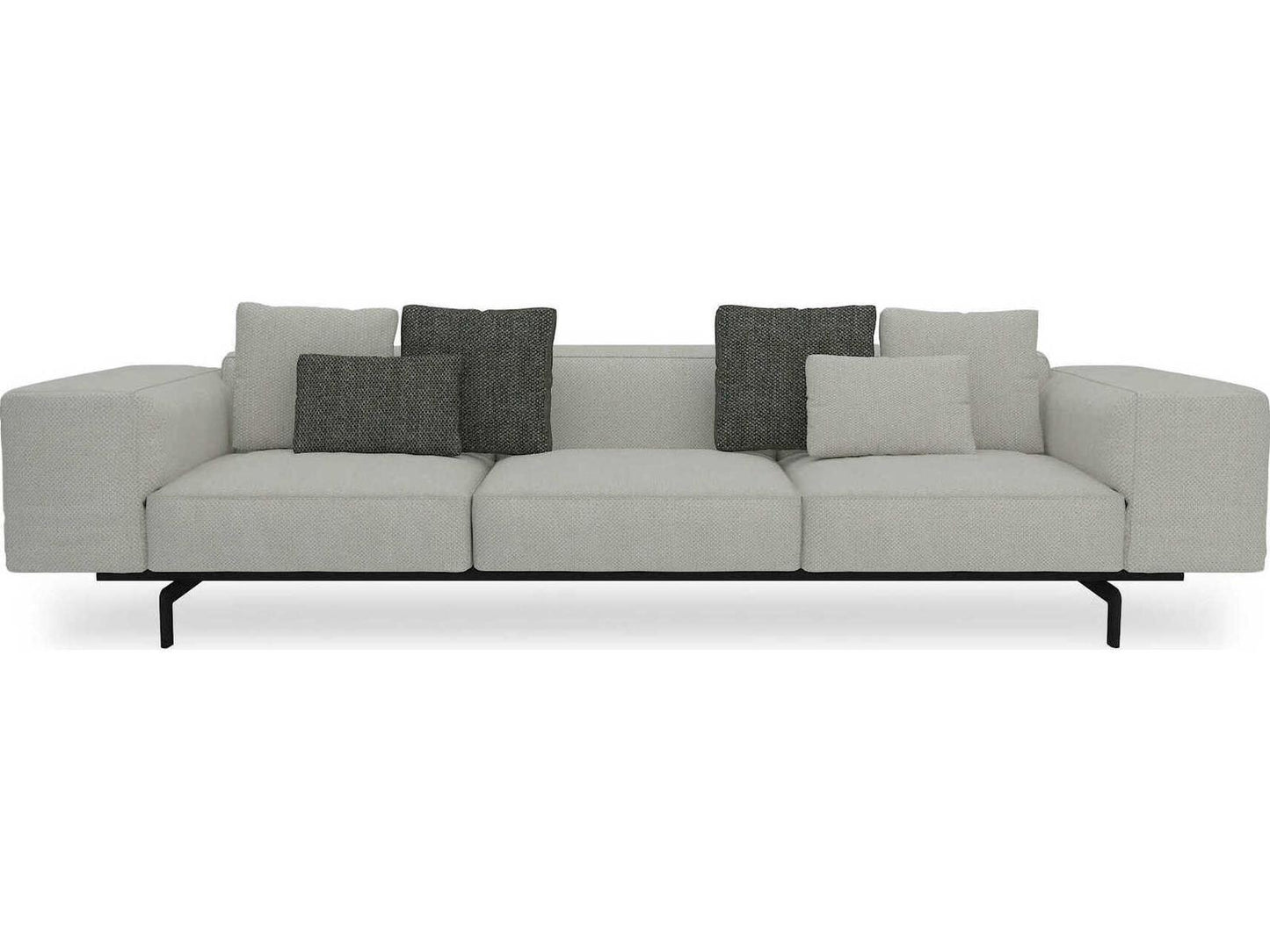 Largo 3-Seat Gubbio Ecru Fabric Sofa by Piero Lissoni