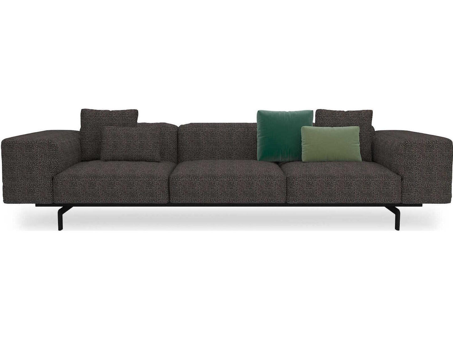Largo Gubbio Dove Gray Upholstered 2-Seat Sofa by Piero Lissoni