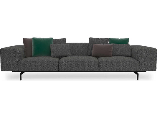 Largo 3-Seat Upholstered Sofa in Gubbio Dark Gray