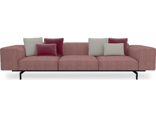 Largo 3-Seat Gubbio Pink Upholstered Sofa