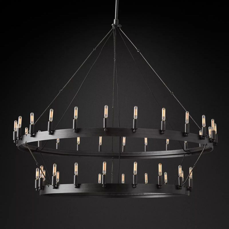 Camilor Vintage Filament 2-tier Chandelier