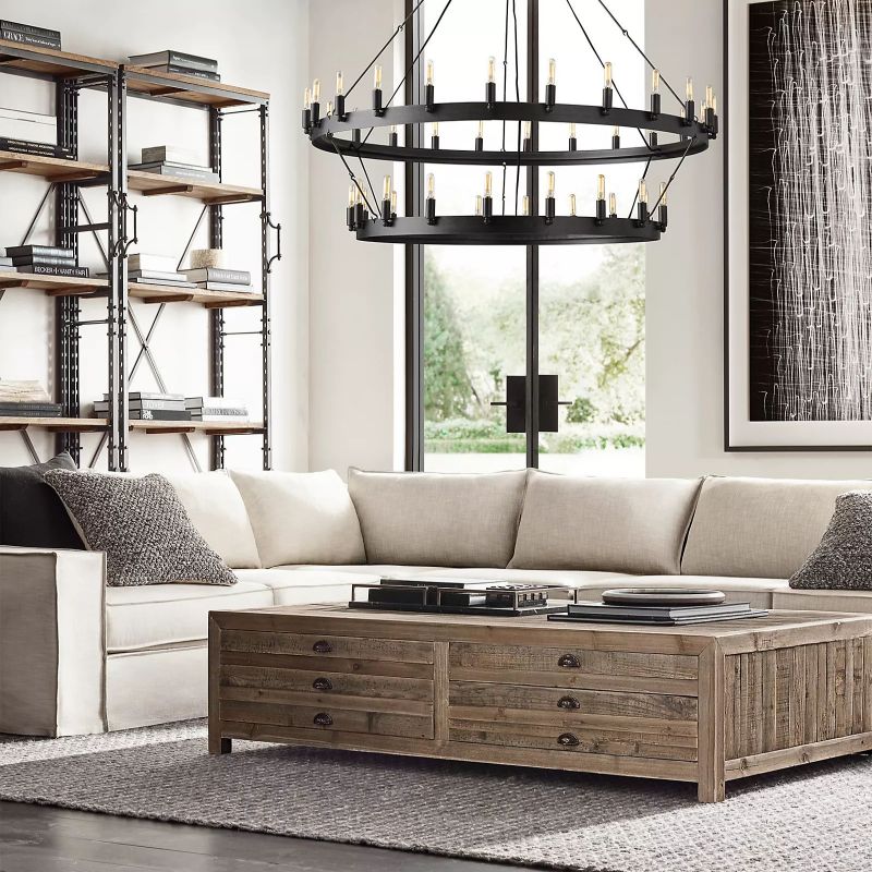 Camilor Vintage Filament 2-tier Chandelier