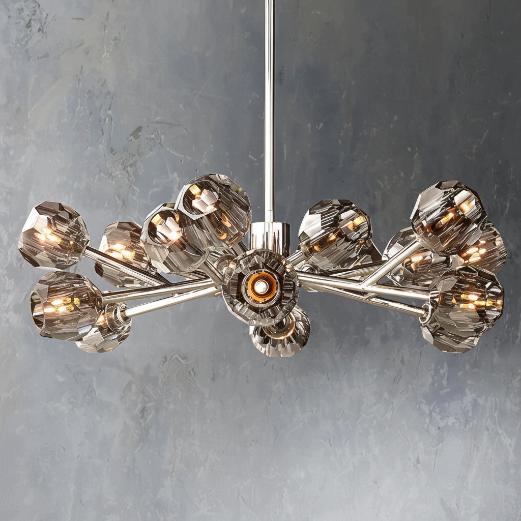 Crepura Glass Round Chandelier 36"
