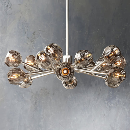 Crepura Glass Round Chandelier 36"
