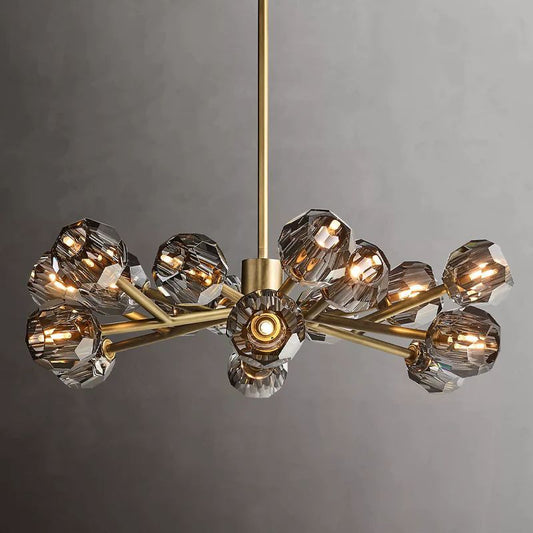 Crepura Glass Round Chandelier 36"