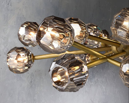 Crepura Glass Round Chandelier 36"